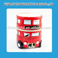 Ceramic mug with london bus design